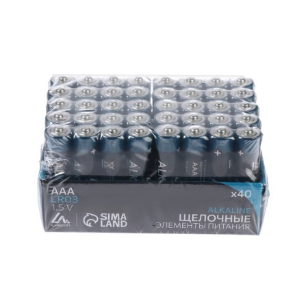 Alkalin battery (alkaline) Luazon, AAA, LR03, set 40 pcs-2