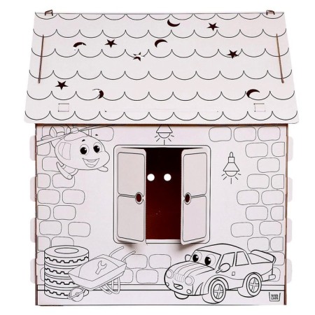House-painting from cardboard "Fire Station"-5