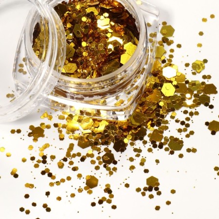 Sparkles for decor, large/small, golden color-2