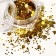 Sparkles for decor, large/small, golden color