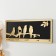 Hooks decorative wood "Birds on a branch" Black, mirror 3.1x34x14.4 cm