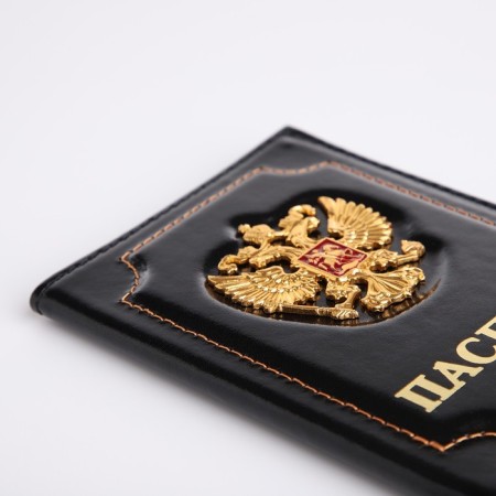 Cover for passport, black color-3