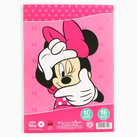 Set "Minnie Mouse" A4: 10 liters of color unilateral cardboard + 16l color bilateral paper-6
