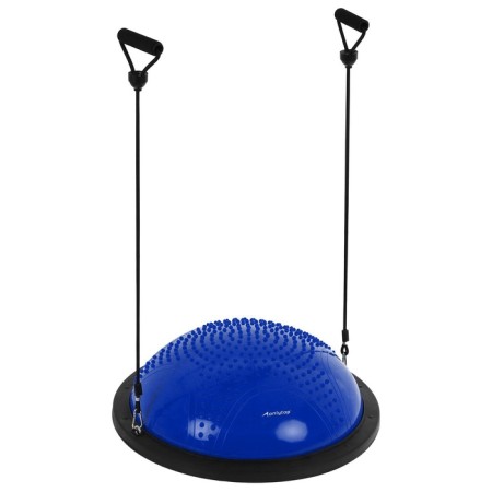 Half -sphere BOSU gymnastic onlytop, massage, with a pump, 55x25 cm, blue color-10