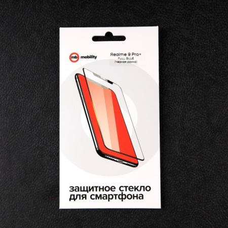 Protective glass Mobility, for Realme 9 Pro+, full glue, black-2