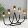 Summary Metal for 5 candles of "Singer" black with gold 24.5x5.8x15.5 cm