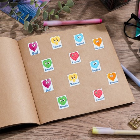 Paper stickers of the grades "heart", 10.5 x 18 cm-2