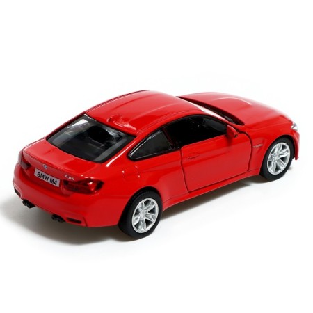 Metal machine BMW M4 Coupe, 1:32, inertia, doors open, red color-2