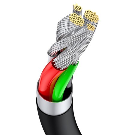 Cable Baseus, Type -C - USB, 6 A, 66W, TPE braid, 1 m, black-6