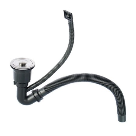 Kitchen sink Aflorn AF96045F, Sredal, S = 3.0 and 0.8 mm, 60x45x20 cm, siphon, graphite-4