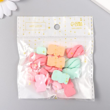 Decor for creativity Plastic "Marshmallow Kosichka" mix 2.2x1.5 cm-3
