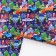 New Year. Packaging paper "Funny holiday", 70x100 cm, blue tractor