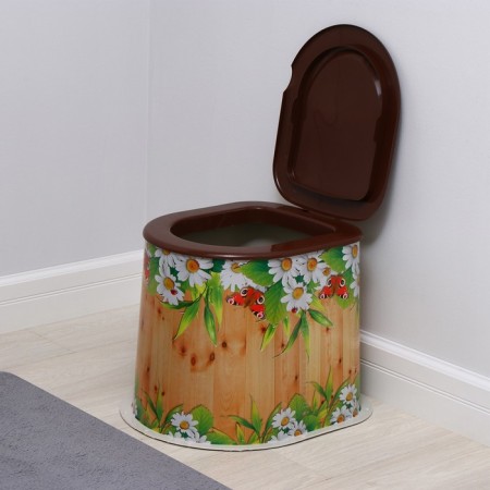 Country toilet, h = 36 cm, without a bottom, with holes for attaching to the floor, mix