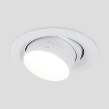 The built -in LED lamp with adjustment of the lighting angle Elektrostandard, Zoom, 115x115x93 mm, 15W, LED, 1350LM, 3000K, white color