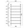 Water heated towel rail Domoterm "Stefano", P7, 7 crossbars, 400 x 700 mm, bronze
