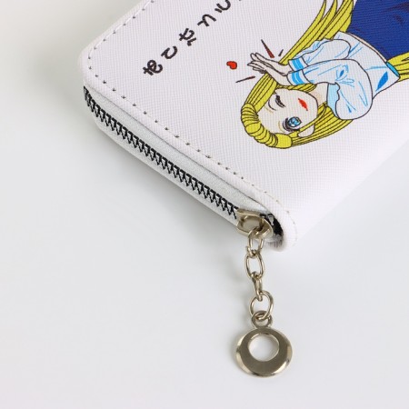 Children's wallet with lightning, white color-3