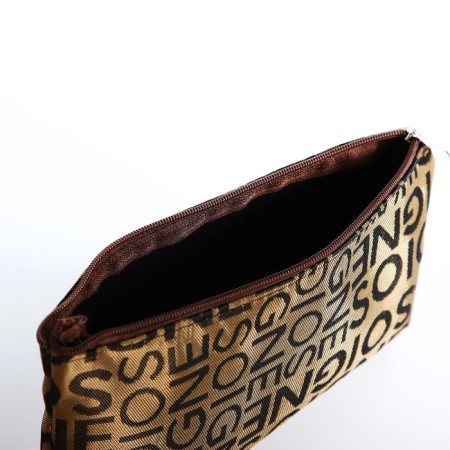 Cosmetic bag, lightning department, brown color-2