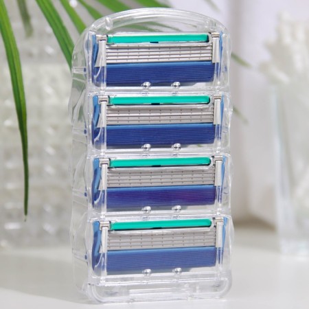 Replaceable shaving cassettes, 4 pcs, compatible with Gillette Fusion