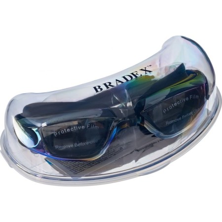 Bradex swimming glasses, series "Comfort+", black, lens color - mirror-9