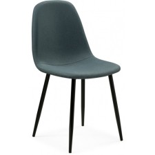 Lilu Metall/Fabric, Black/Blue 43x48x87 cm stool