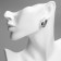 Earrings Metal "Chord" Lira, wave, color silver