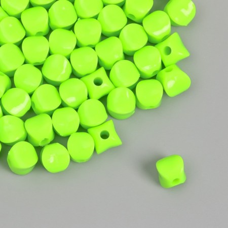 Beads for creativity Plastic "Cube with flattened edges" Salad set 30 grams d = 0.8 cm-1