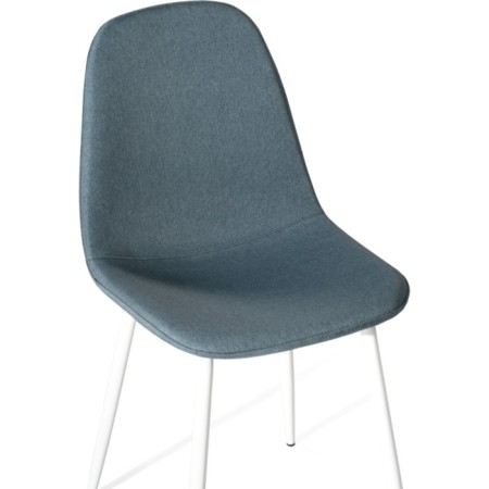 Stol on a metal frame metal/velor, white/gray 44x51x85 cm-4