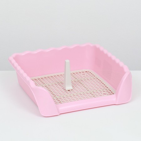 Tuel for dogs with high sides and a removable mesh 38x36x12 cm, pink-1