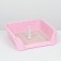 Tuel for dogs with high sides and a removable mesh 38x36x12 cm, pink