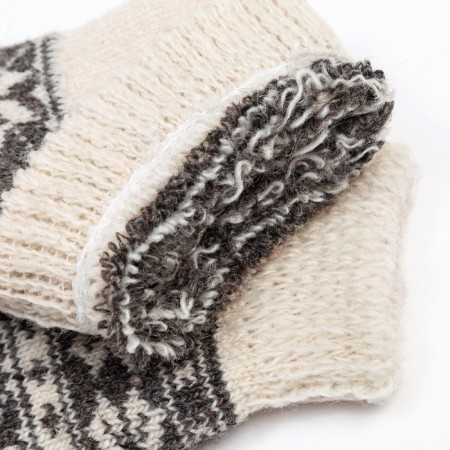 Nosk children's woolen “white snowflake”, dark gray color, size 22-2
