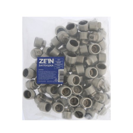 Zein plug, 1/2 ", cork, outer thread, stainless steel-2