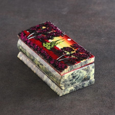 Casket "Night" 15x7x5.5 cm, stone baby, coil-10