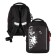 School backpack, 40 x 27 x 20 cm, Grizzly, ergonomic back, laptop department, black