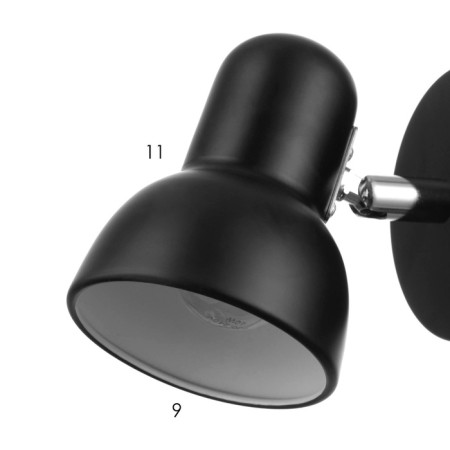 Sconces with the Sevantos wire E27 40W Black 9x9x14 cm-9