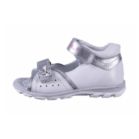 Baby sandals, size 18, silver color-1