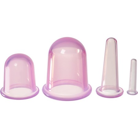 Silicone banks for vacuum massage of the face and body, 4 pcs