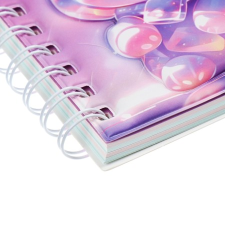 Notebook Gift Book on the crest 80l, line, color block, PVC Bun 3D cover (17.6x13.5cm) 105-3