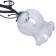 Lamp ceiling economy light 6195gk/2, 2x40W, E27, 29x31x51 cm, color chromium