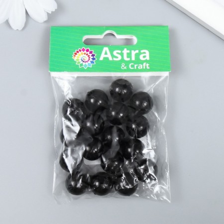 A set of plastic beads "Astra", 14 mm, 25 g, black-2