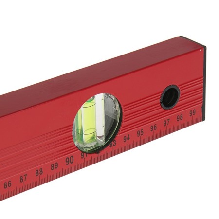 Matrix level, 100 cm, aluminum, 3 eyes, red, ruler-3