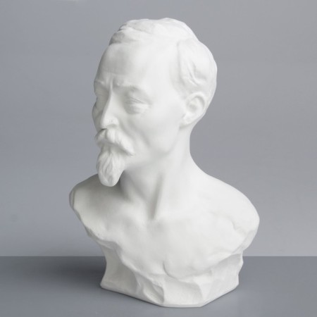 Gypsum figure famous people: Bust of Dzerzhinsky, 17 x 12 x 24 cm-2