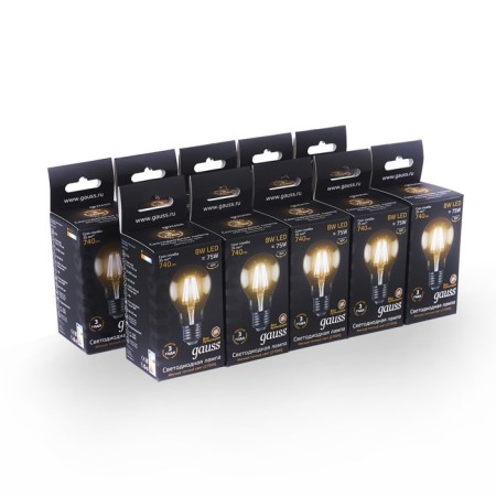 LED LED Filament Filament 8W A60 2700K TEPP. Bel. E27 740lm Gauss 102802108-6