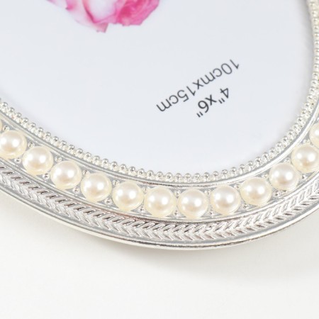 Photo frame metal 10x15 cm "admiration" white 13x19 cm-2