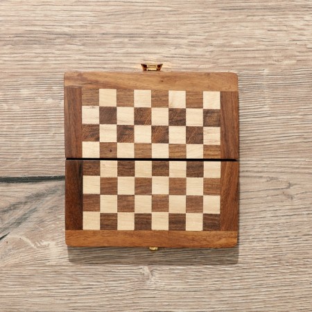 Chess pockets, board 12.5x12.5 cm, tree shisham-9