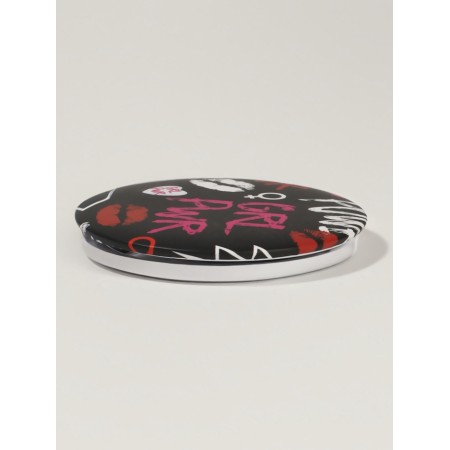 Mirror folding circle (2) C/took D7.3cm grl pwr black layer packet QF-3