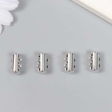 Fastener magnetic bicarry metal silver 0.6x1.5 cm-1