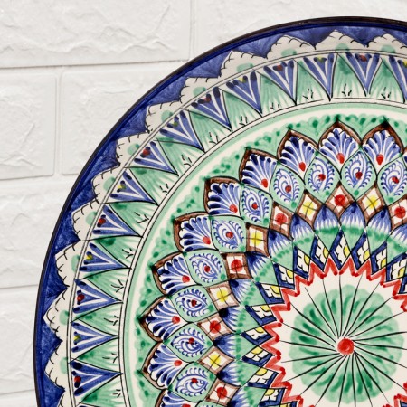 Largan Rishtan ceramics "Patterns", 36 cm, blue-3