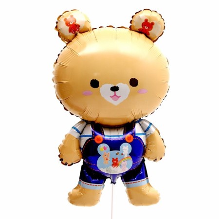 Foil ball 35 "Bear in jeans", beige