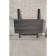 Folding table "Lunge Quadro", 910 × 910 × 750 mm, DPP gray / frame metal black matte
