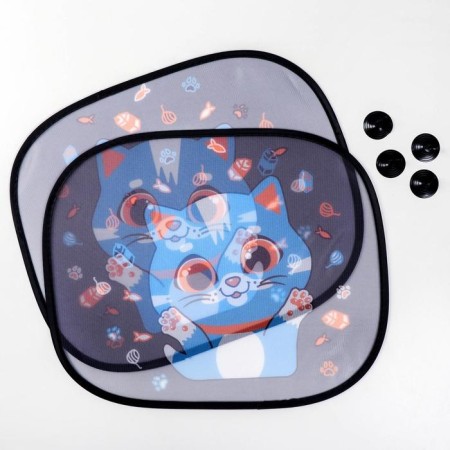 Curtains on the side glass "Kitten", 2 pcs-1